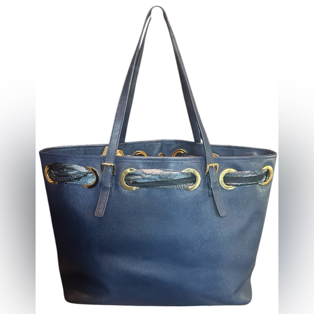 EUC MICHAEL Michael Kors Blue Tote Bag - Picture 5 of 14